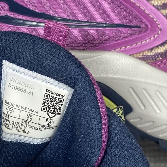Saucony Excursion TR15 Womens Size 8.5 Purple Running Walking Casual Sneakers - Picture 11 of 11